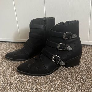 Indigo rd black western booties
